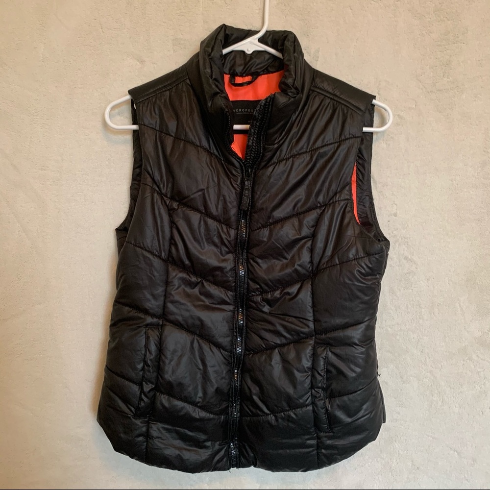 COPY - Aeropostale Black Puffer Vest